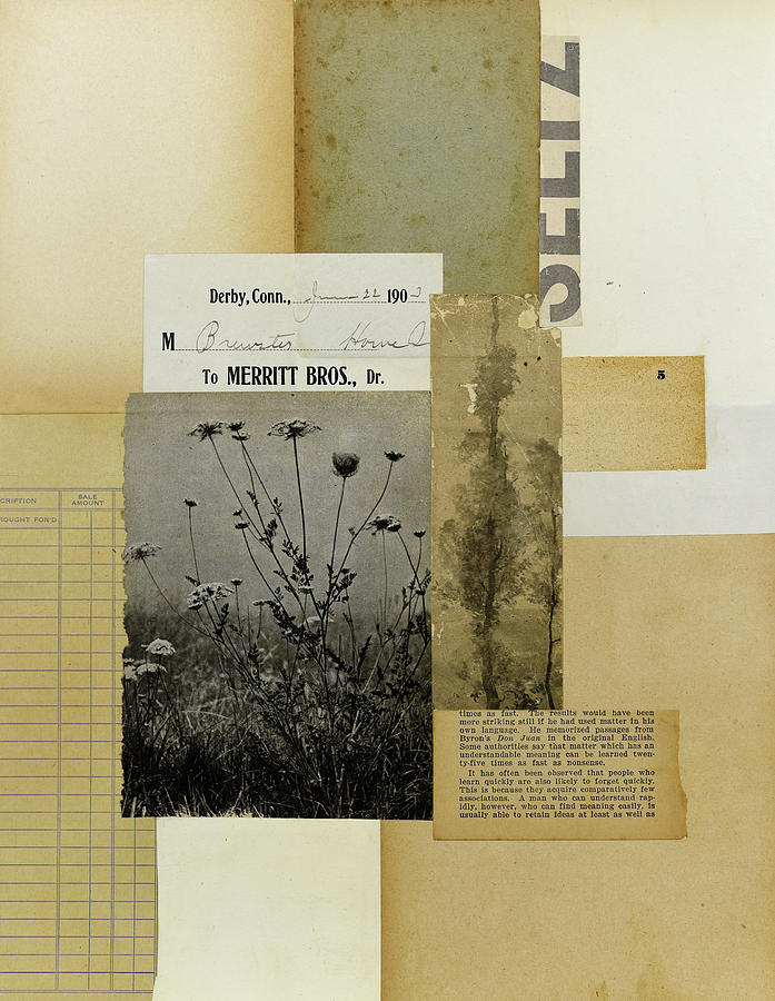 Abstract Mixed Media - To Merritt Bros by Leslie Rottner