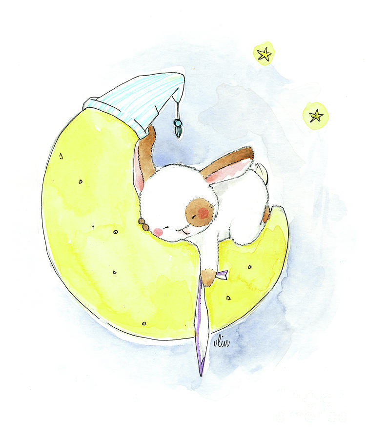 To The Moon And Back, Remember? Drawing by Vlin
