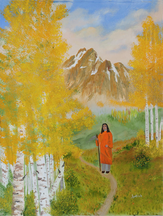 To the Mountaintop Painting by Nayaswami Jyotish