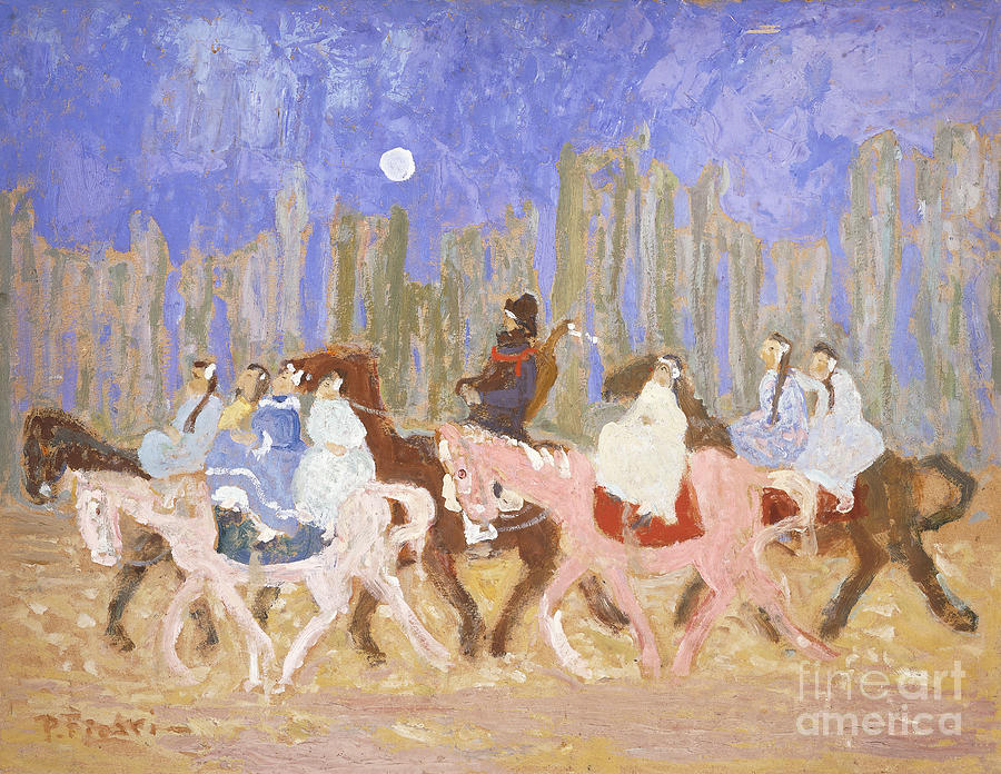 To The Party; A La Fiesta Painting by Pedro Figari