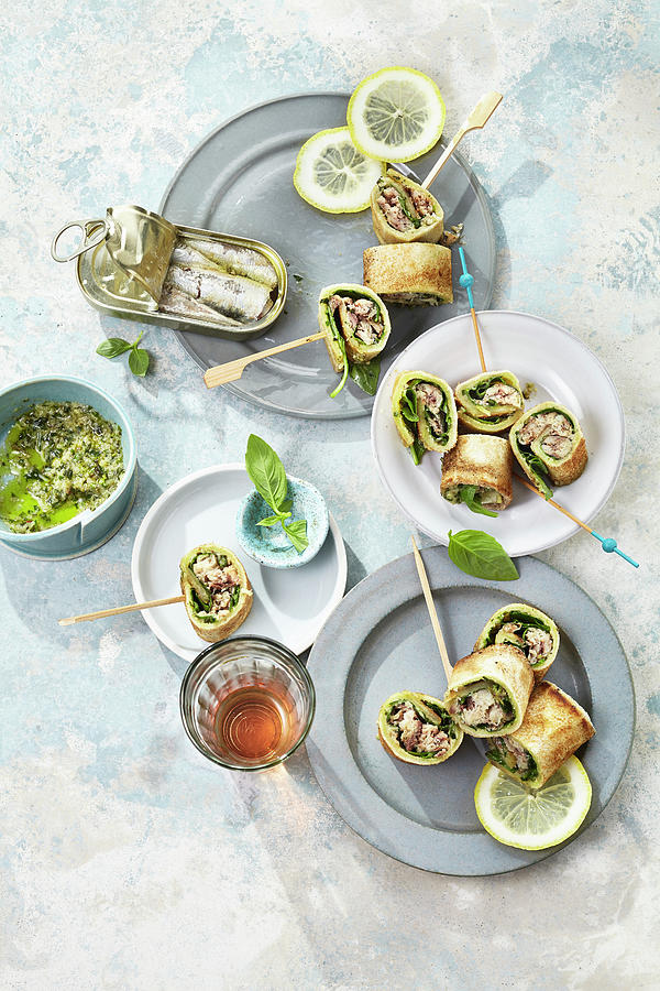 Toast Rolls With A Herb And Sardine Filling Photograph by Stockfood Studios /  Ulrike Holsten
