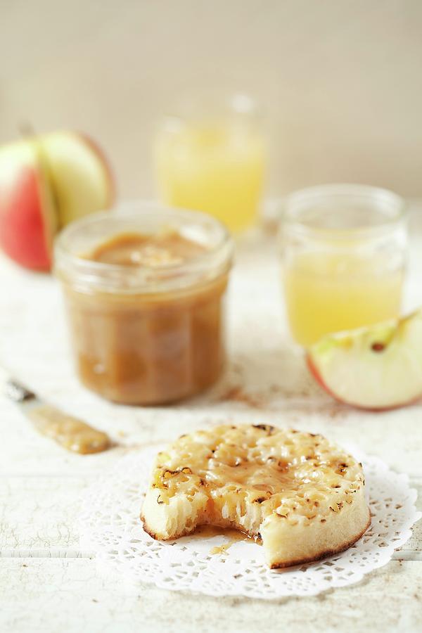 Toasted Crumpet Spread With Caramel Photograph by Jane Saunders