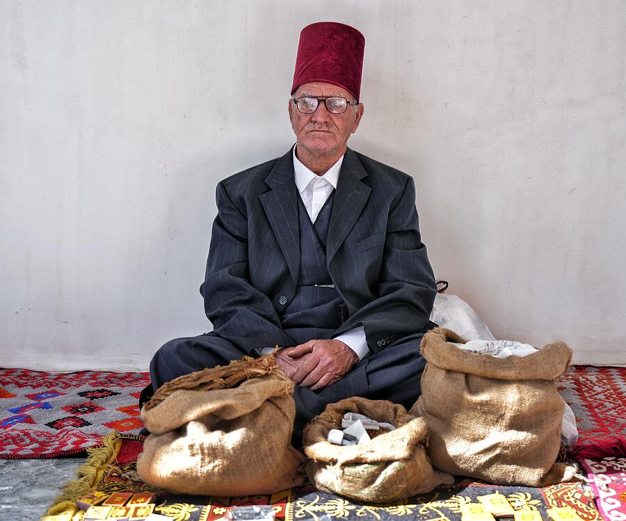 Man Photograph - Tobacco Seller by Bashar Alsofey