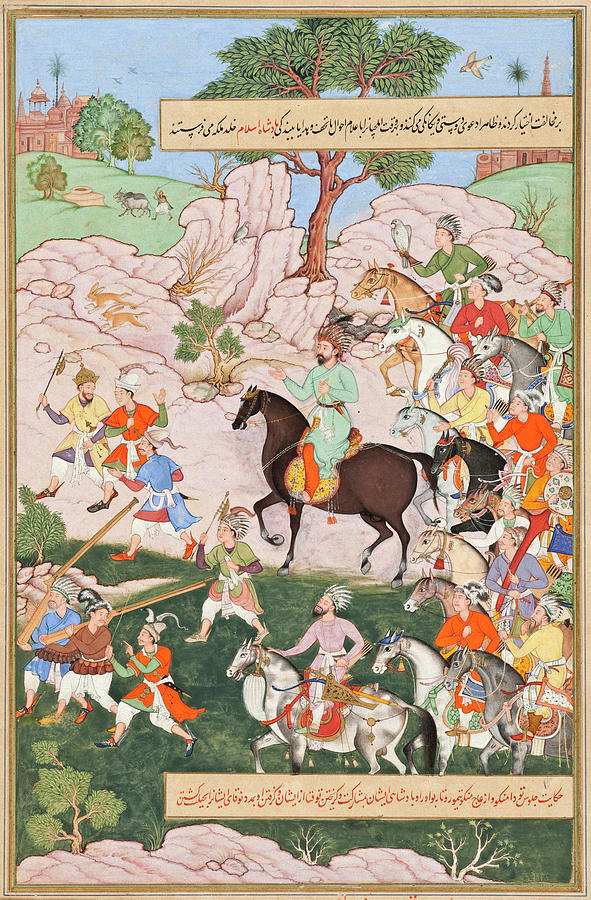 Toda Mongke and His Mongol Horde, Folio from a Chingiznama (History of Genghis Khan) Painting by Unknown