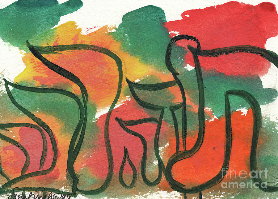 TODAH RABBAH tr4 Painting by Hebrewletters Sl