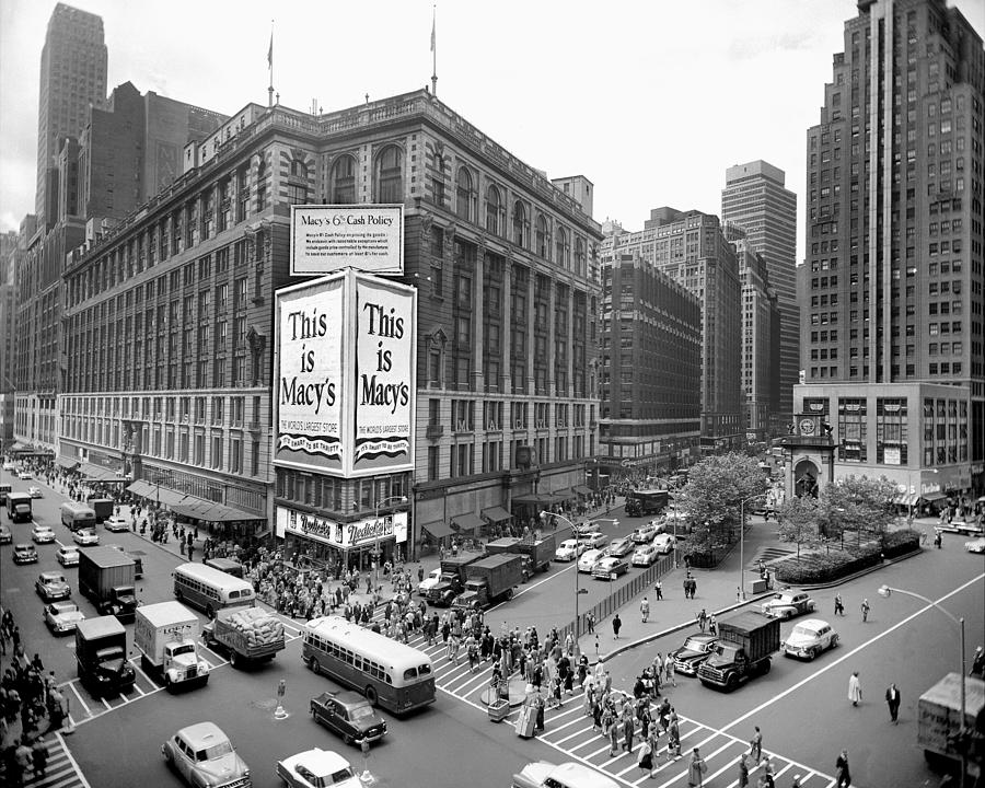 Today, Macys Is A Whole Block Long. The Photograph by New York Daily News Archive