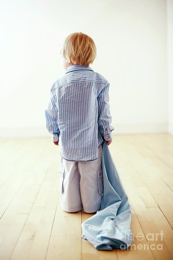 Toddler And Comfort Blanket Photograph by Ian Boddy/science Photo Library