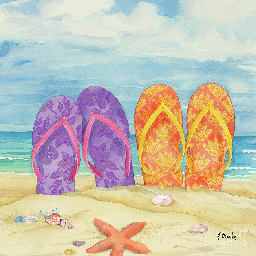 Toes in the Sand V Painting by Paul Brent