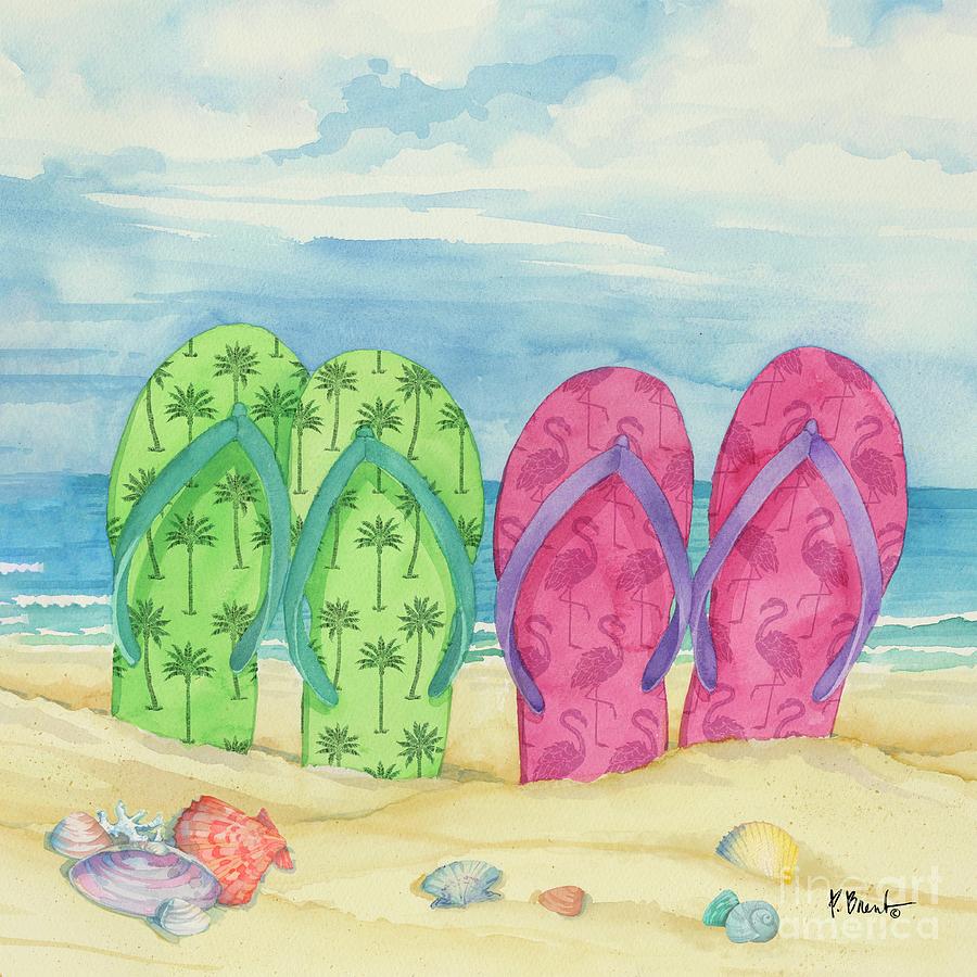 Toes in the Sand VI Painting by Paul Brent - Fine Art America