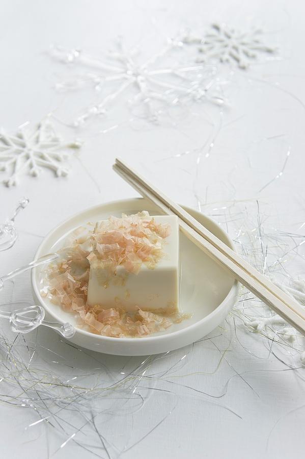 Tofu With Bonito Flakes For Christmas Photograph by Martina Schindler ...