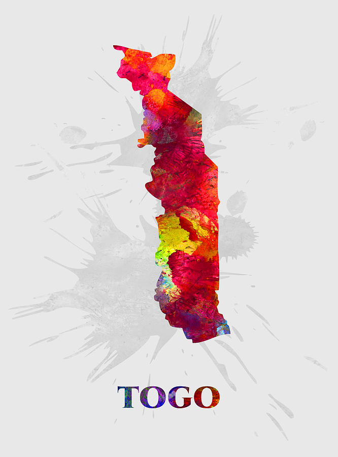 Togo Map Artist Singh Mixed Media By Artguru Official Maps Pixels 4652