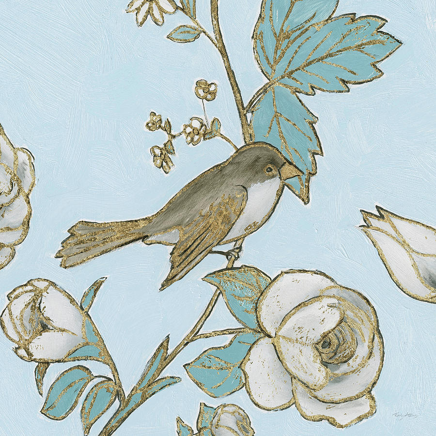 Animal Painting - Toile Birds I by Emily Adams