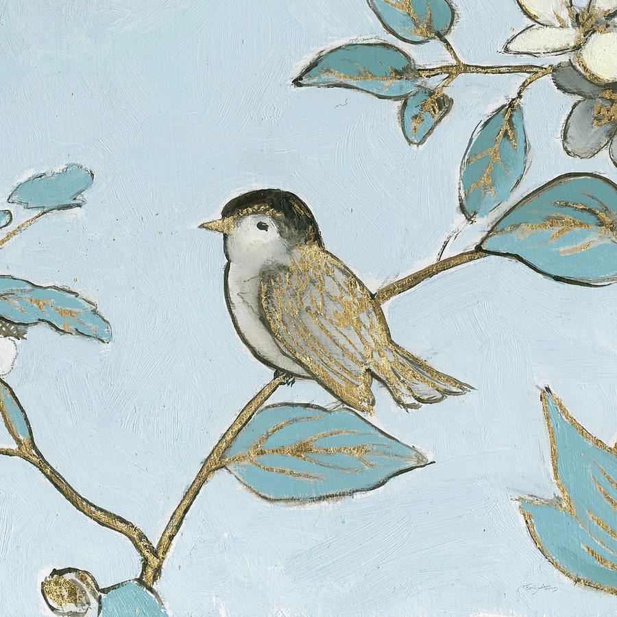 Animal Painting - Toile Birds II by Emily Adams
