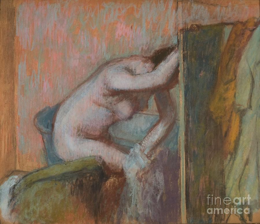 Toilette After The Bath, Circa 1888 Pastel Painting by Edgar Degas