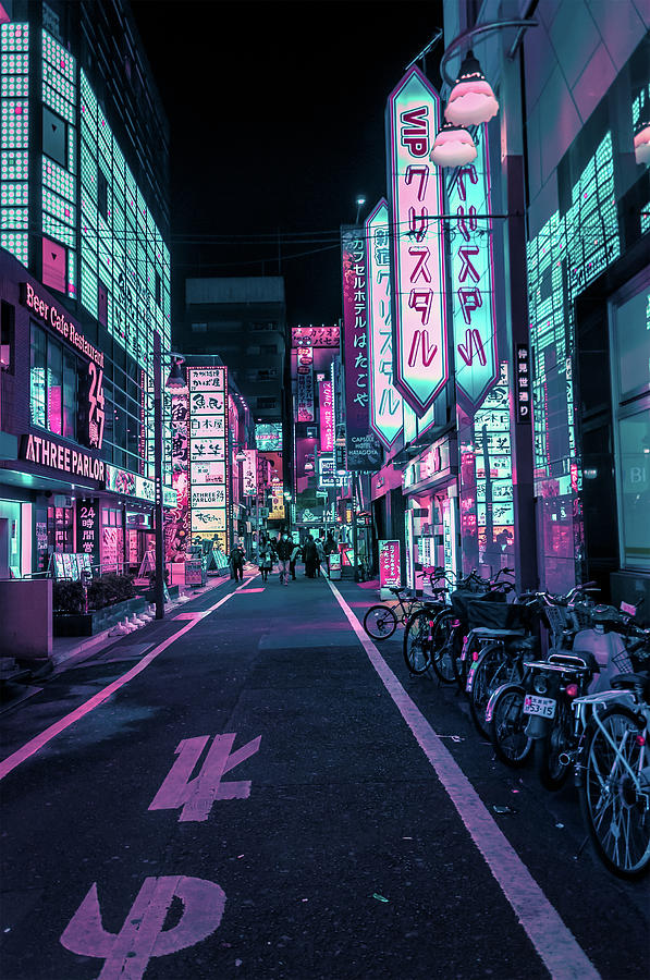 Tokyo - A Neon Wonderland Digital Art by Himanshi Shah