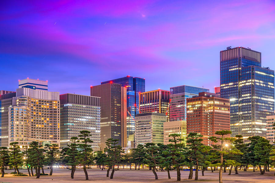 Tokyo, Japan Chiyoda Ward Skyline Photograph by Sean Pavone - Fine Art ...