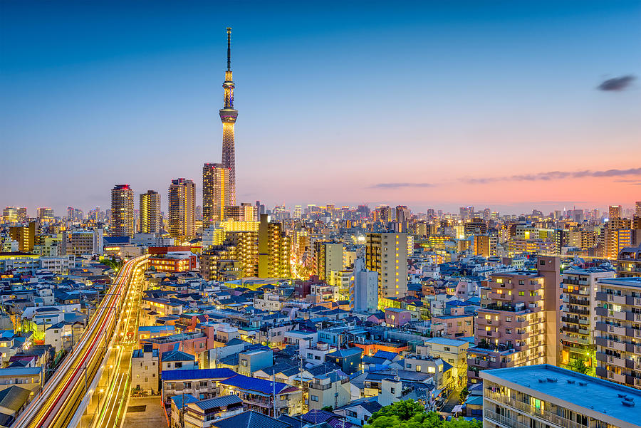 Tokyo, Japan Sumida Skyline Photograph by Sean Pavone - Pixels