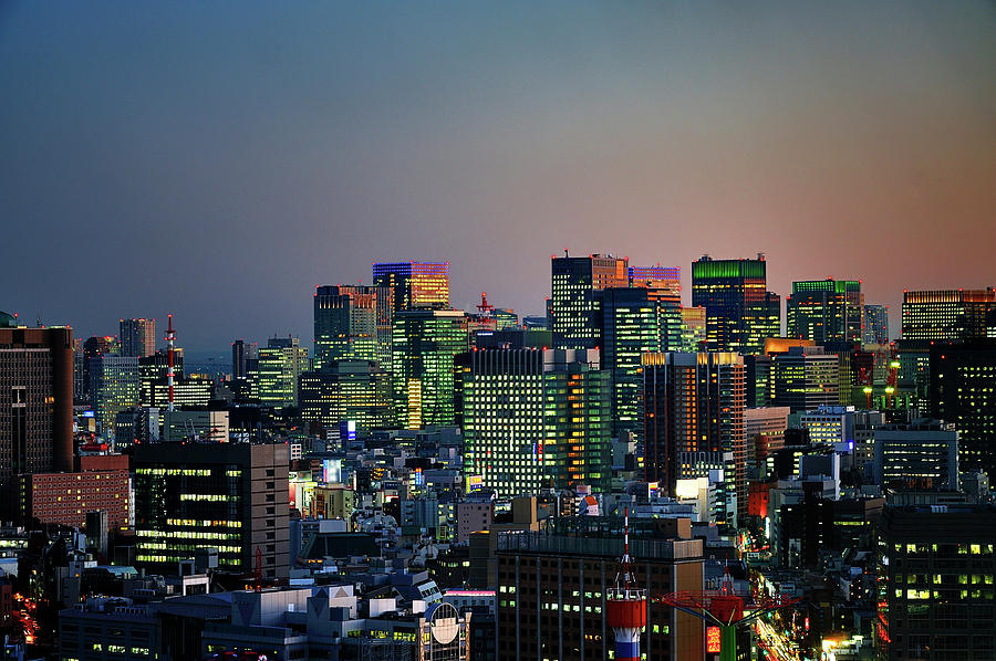 Tokyo, Marunouchi At Twilight Photograph by Vladimir Zakharov