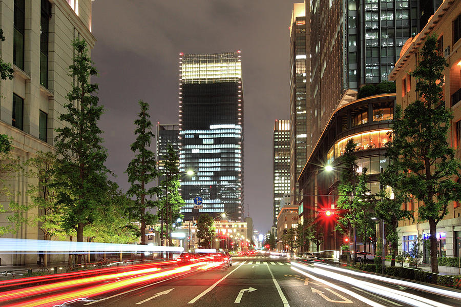 Tokyo Marunouchi Lightstream Photograph by Krzysztof Baranowski