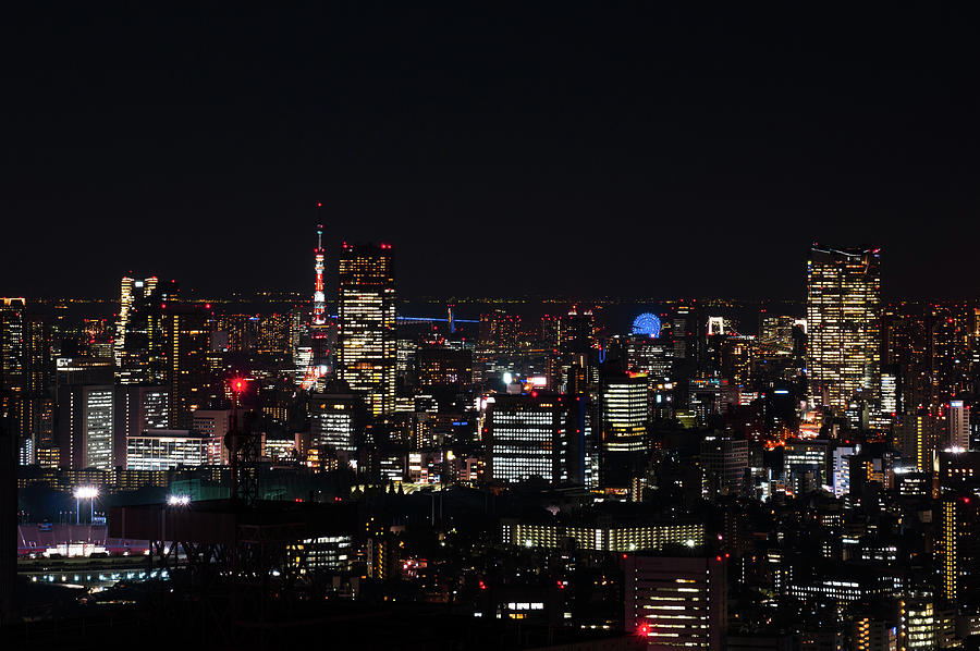 Tokyo Night Skyline By Glidei7