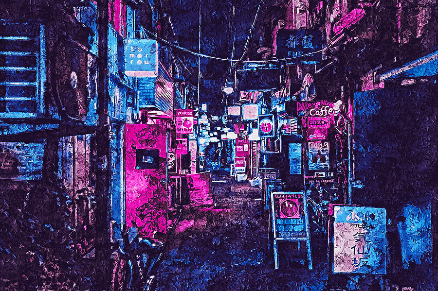 Tokyo Nights - 01 Painting by AM FineArtPrints