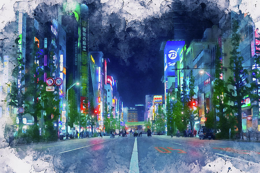 Tokyo Nights - 10 Painting by AM FineArtPrints