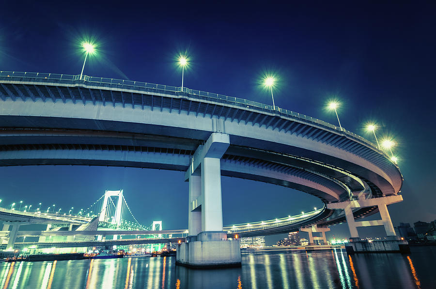 Tokyo Rainbow Bridge Photograph by Juergen Sack