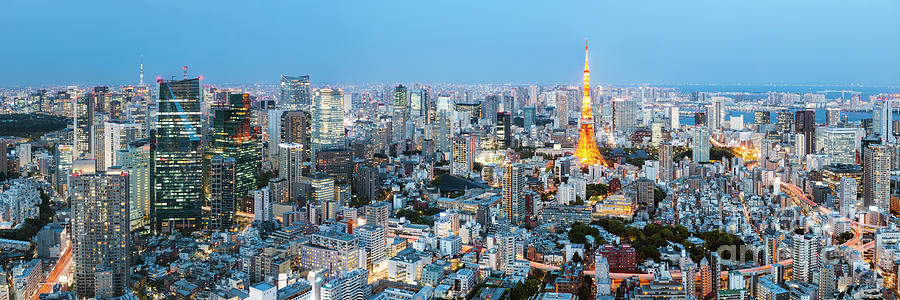 Tokyo skyline panoramic, Japan Photograph by Matteo Colombo