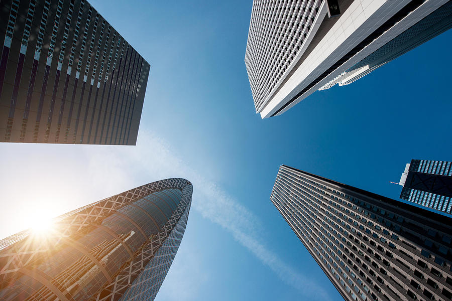 Tokyo Skyscrapers Buildings At In Tokyo Photograph by Prasit Rodphan ...