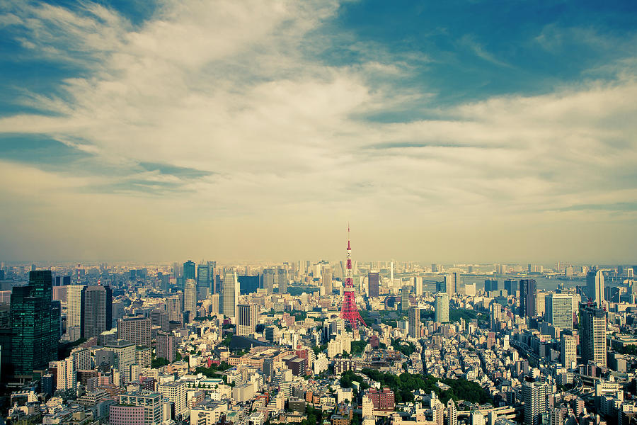 Tokyo Tower Photograph by Russell Morales Tokyo Tower Photograph by Russell Morales