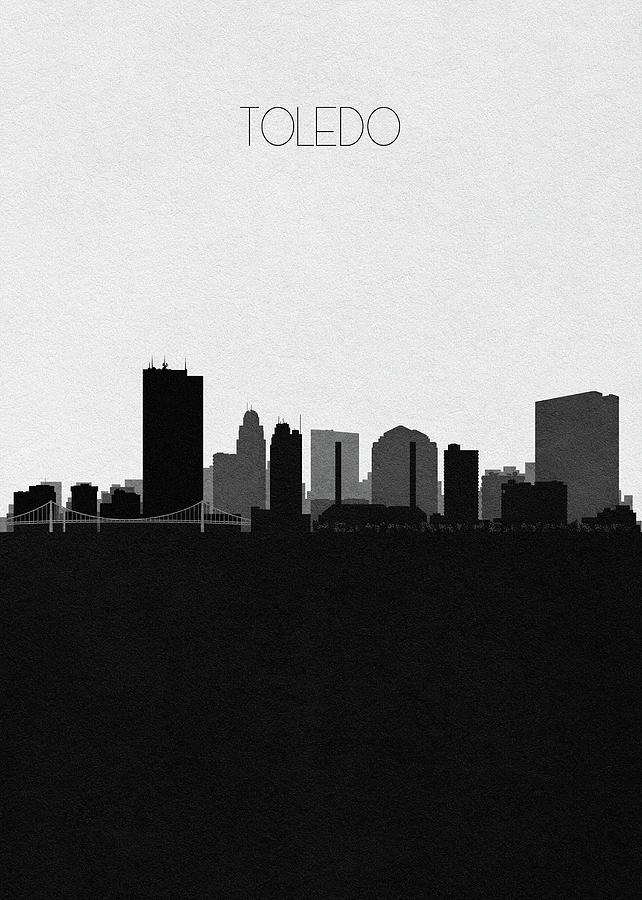 Toledo Cityscape Art Digital Art by Inspirowl Design