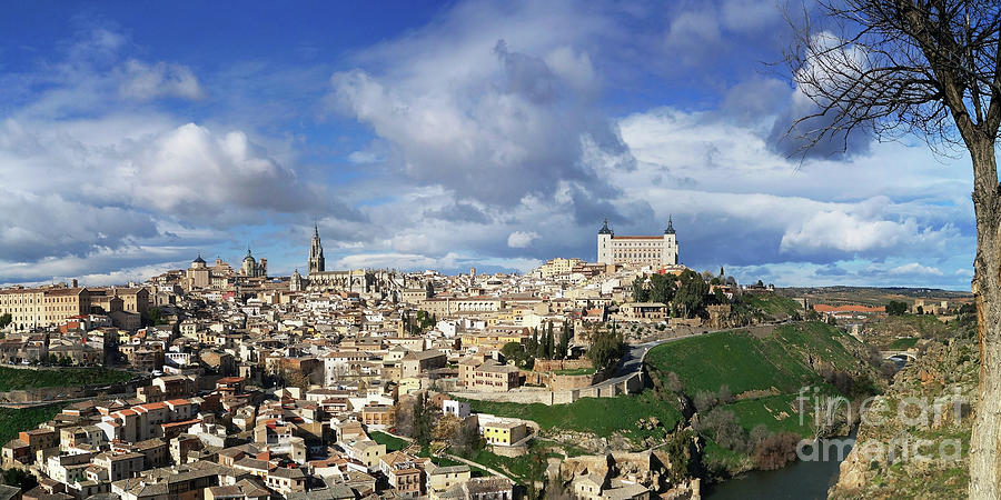 Toledo old town panorama 2 Photograph by Rudi Prott