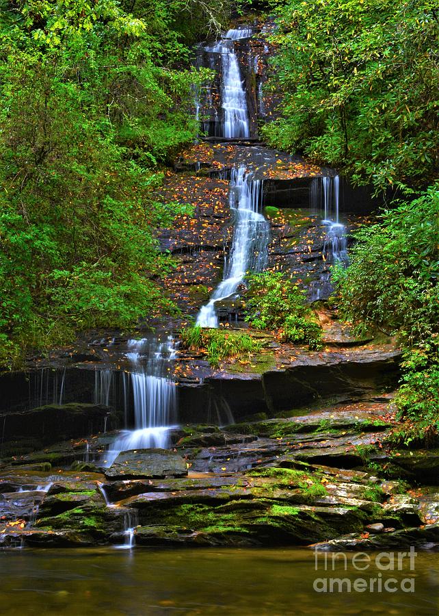 Waterfall Photograph - Tom Branch Falls 2 by Dennis Nelson