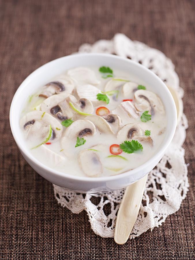 Tom Ka Gai With Mushrooms thailand Photograph by Oliver Brachat - Pixels