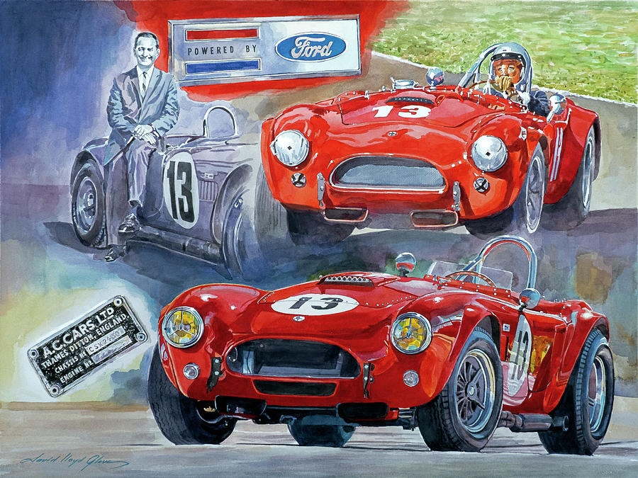 TOM PAYNES No 13  289 COBRA COMPETITION Painting by David Lloyd Glover