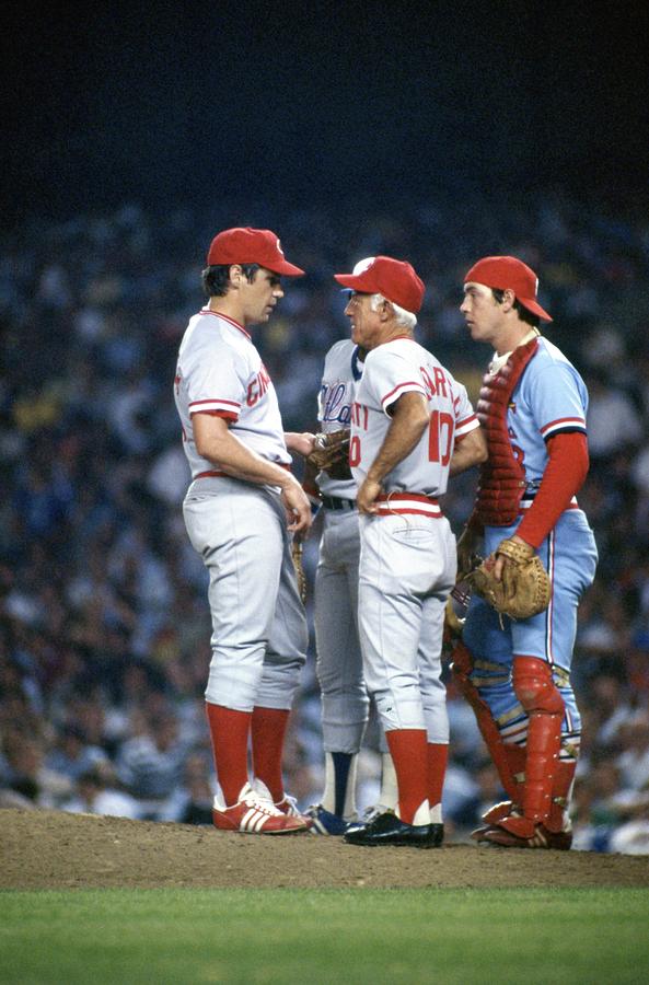 Tom Seaver and Ted Simmons Cincinnati Reds by Iconic Sports Gallery