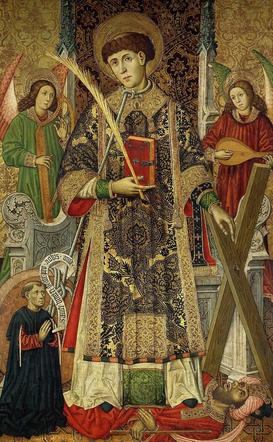 Tomas Giner / Saint Vincent, Deacon and Martyr, 1462-1466, Spanish School. GINER TOMAS SIGLO XV. Painting by Tomas Giner -fl 1458-1480-