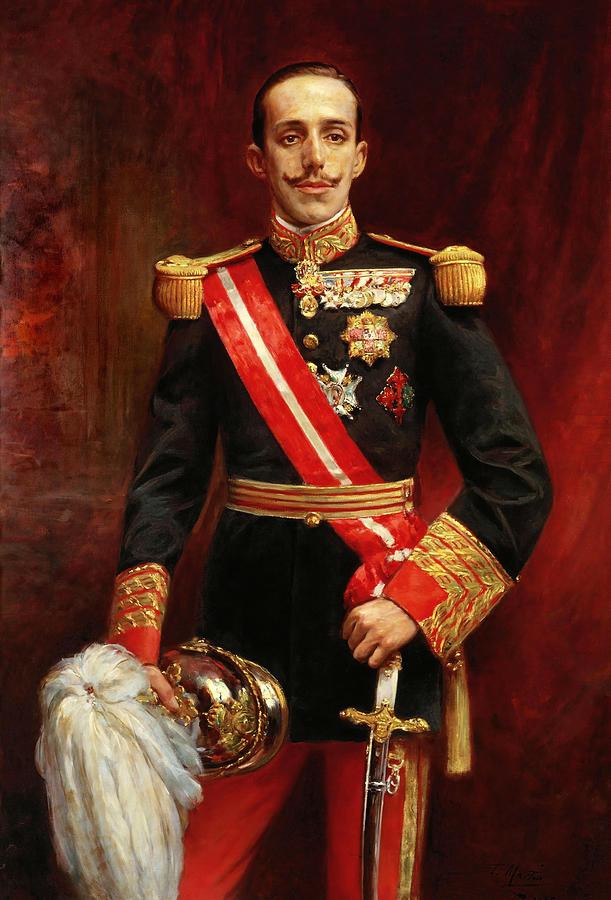 Tomas Martin y Rebello / Alfonso XIII of Spain, 1915, Oleo sobre lienzo. TOMAS MARTIN Y REGELLO. Painting by Tomas Martin y Rebello -20th cent -
