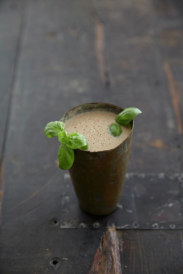 Tomato And Soya Smoothie With Basil Photograph by Jo Kirchherr