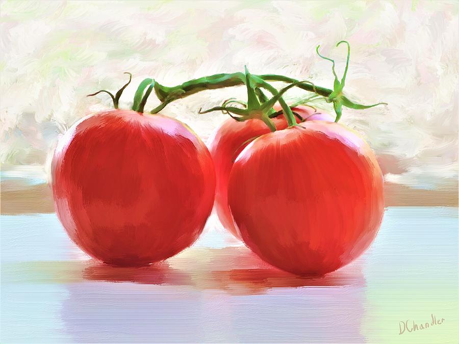 Tomato Gossip Painting by Diane Chandler