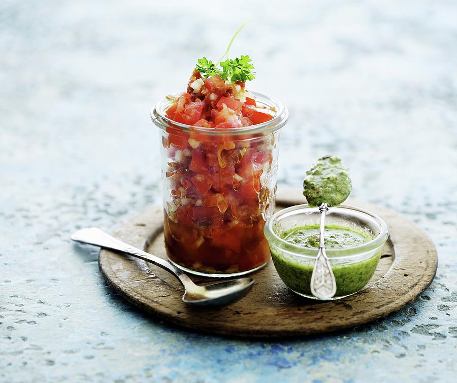 Tomato Tartar And Pesto Photograph by Mikkel Adsbøl