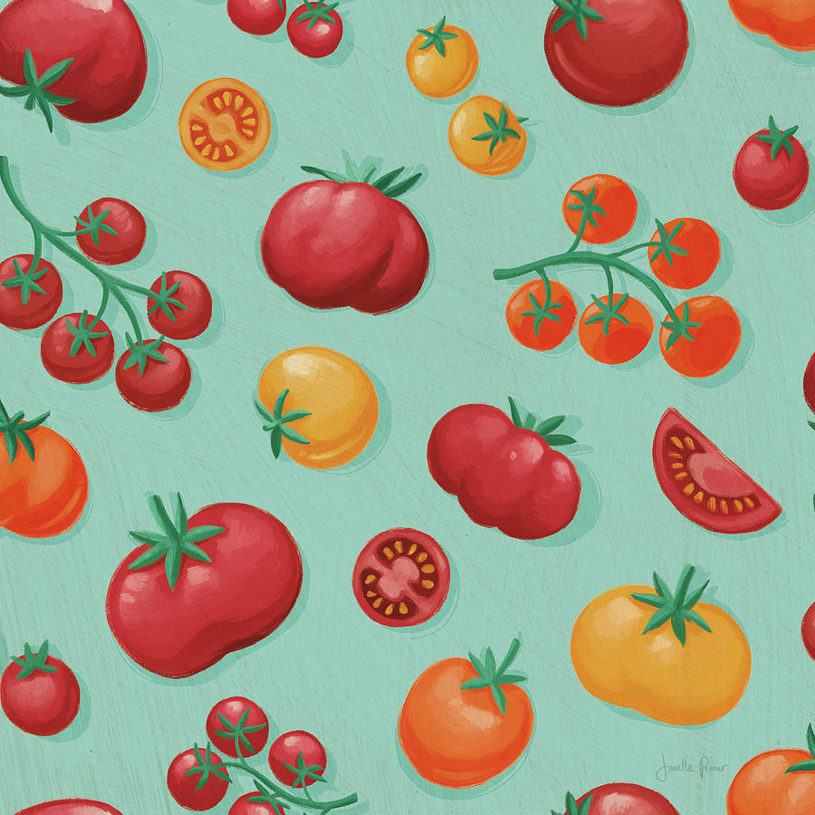Pattern Mixed Media - Tomato Toss Pattern Ib by Janelle Penner