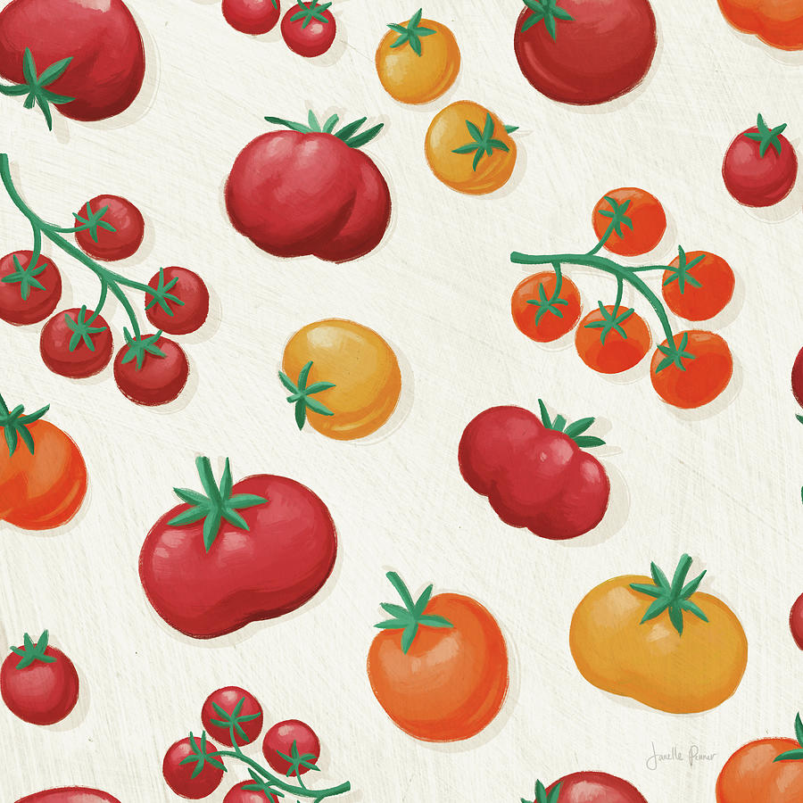 Pattern Mixed Media - Tomato Toss Pattern IIa by Janelle Penner
