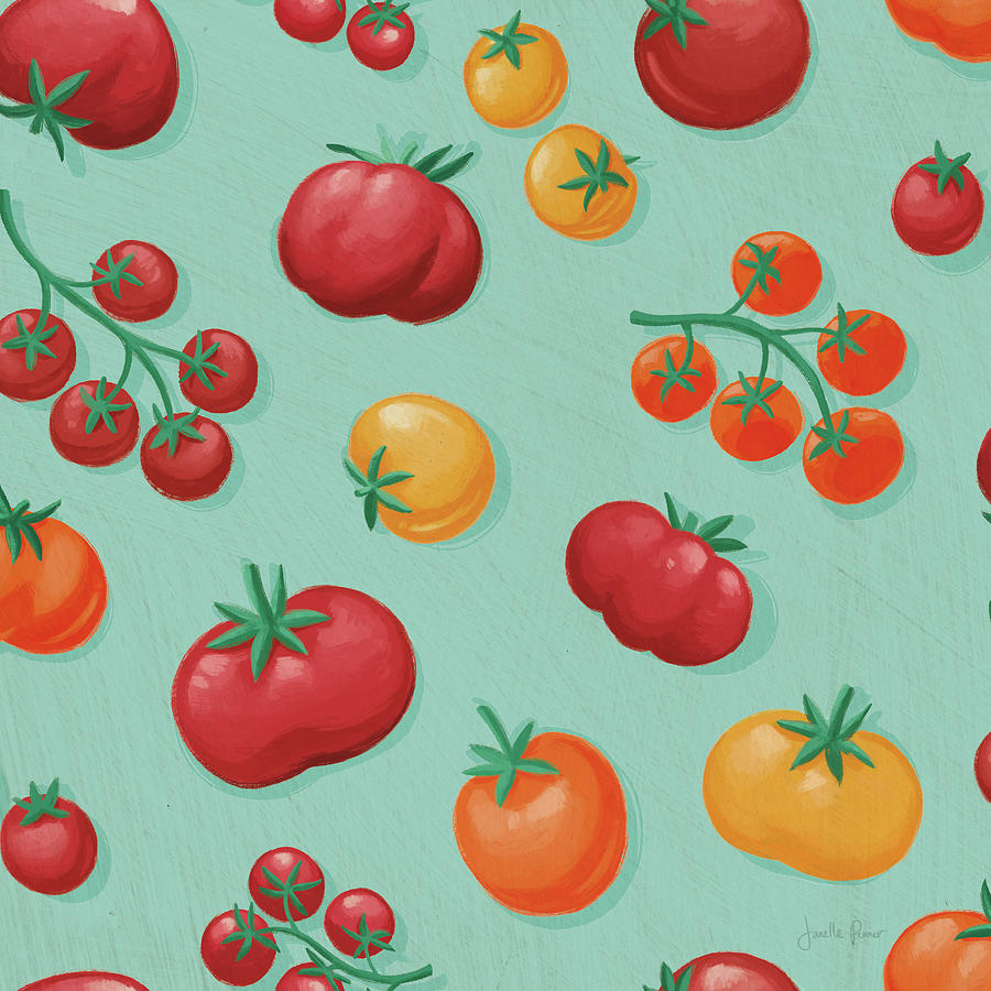 Pattern Mixed Media - Tomato Toss Pattern IIb by Janelle Penner