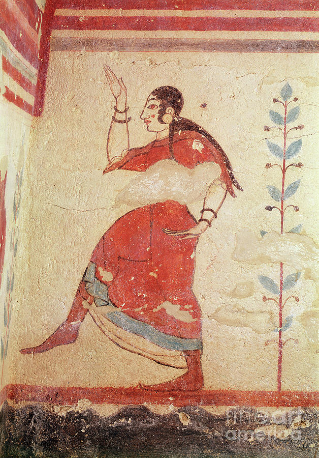 Dance Painting - Tomb Of The Acrobats, Detail Of A Dancer by Etruscan