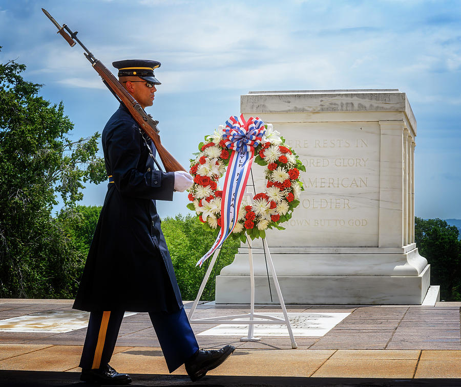 Joan Carroll Photograph - Tomb of the Unknowns Arlington National Cemetery Virginia USA  by Joan Carroll