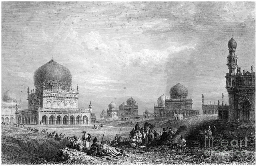 Tombs Of The Kings Of Golconda, Andhra Drawing by Print Collector