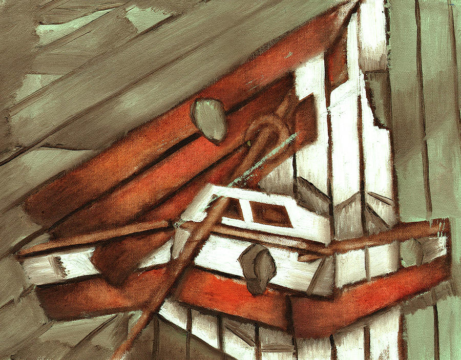 Tommervik Old Abandoned Sailboat Art Print Painting by Tommervik