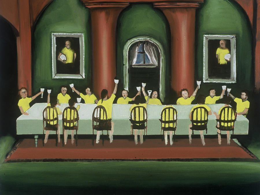 The Last Supper Painting - Tommervik The Last Soccer Game Art Print by Tommervik