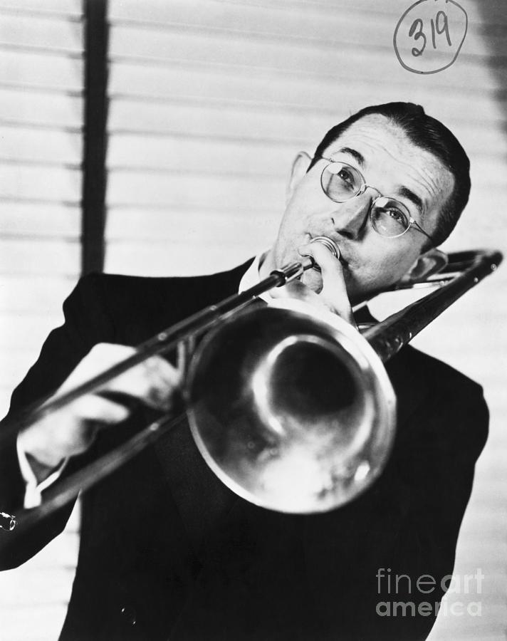 Tommy Dorsey Playing The Trombone Photograph by Bettmann